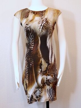 Bodycon Single dress in snakeskin mashup print
